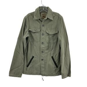 Z Brand Men's Medium Jester Themed Green Military Jacket Cotton Preowned
